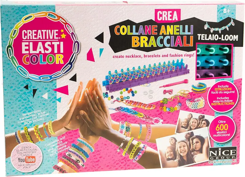Creative Elasticolor Kit base per creare collane, anelli e bracciali