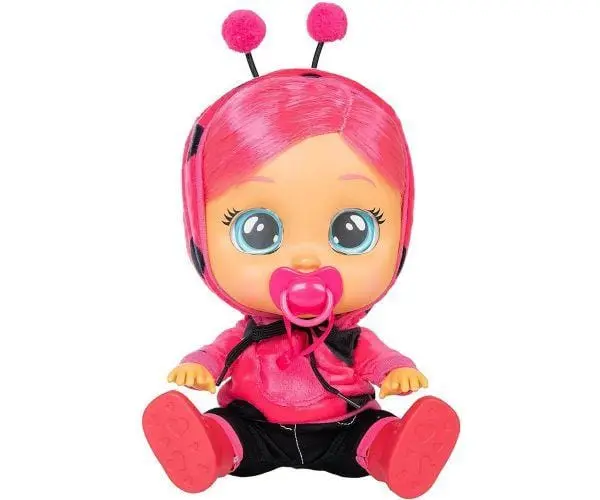 Cry Babies Lady Dressy, Nuova Bambola Coccinella 2.0 con Capelli Veri