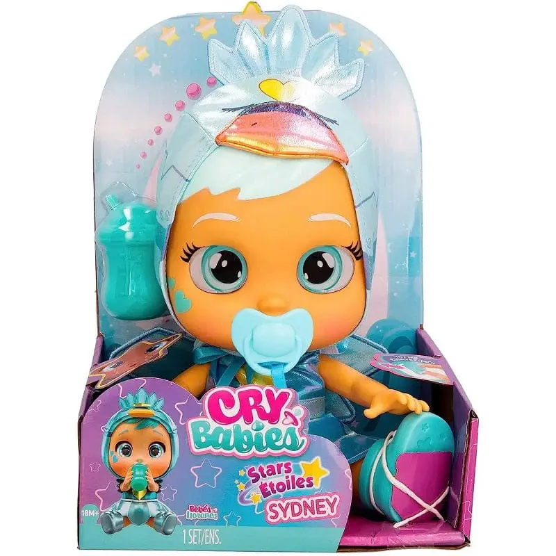 Cry Babies Stars Sydney, Nuova Bambola con Occhi che si Illuminano e Piangono