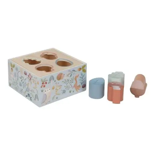 Cubo con Forme ad Incastro in Legno Blue Forest Friends - Shape Sorter Blue Forest Friends (LD7247)