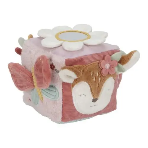 Cubo Morbido Rosa Fairy Garden Cubo Multiattività Sensoriale In Stoffa Attività - Activities Cube Pink Fairy Garden (LD9009)