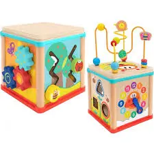 CUBO MULTIATTIVITA' IN LEGNO 16 cm