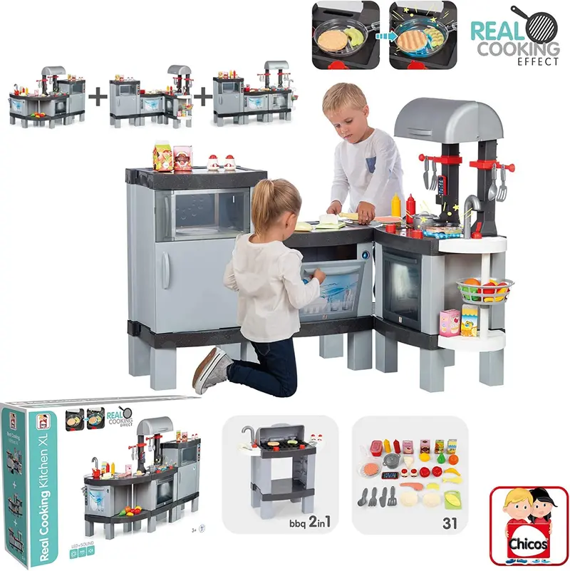 Cucina Real Xl Cooking Plus 2 In 1 Con Suoni E Accessori Chicos
