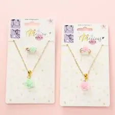 DELICATE ROSE BIJOUX LINE COLLANA E ANELLO 2PZ