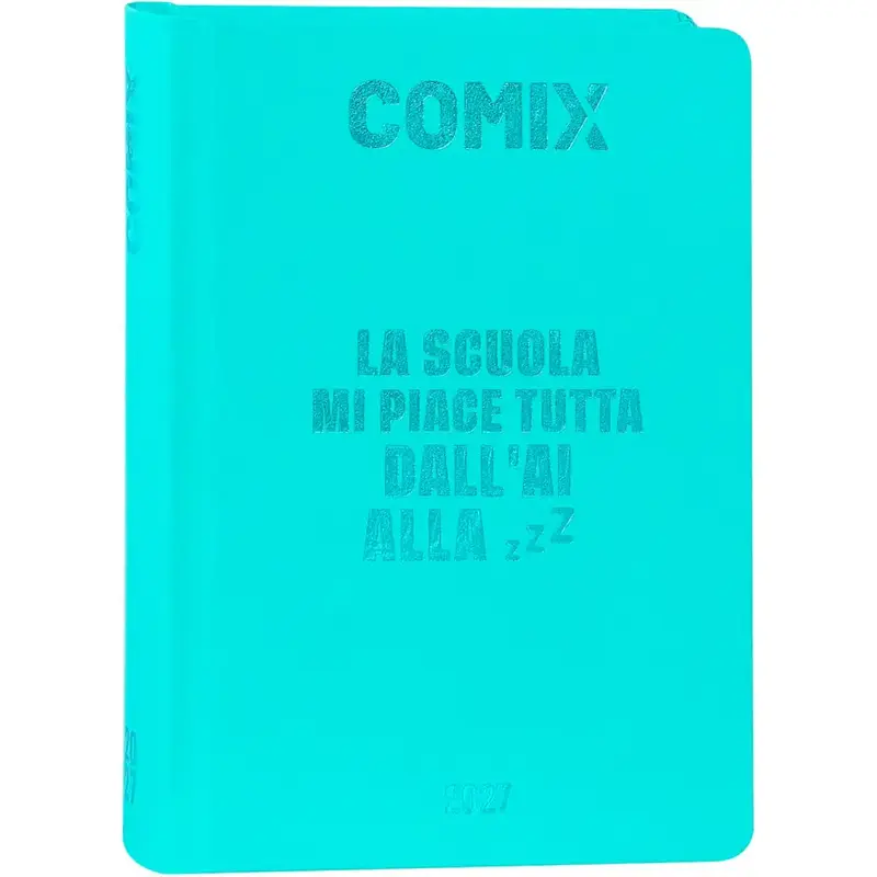 Diario Comix 16 Mesi Mini Turchese 2026/2027