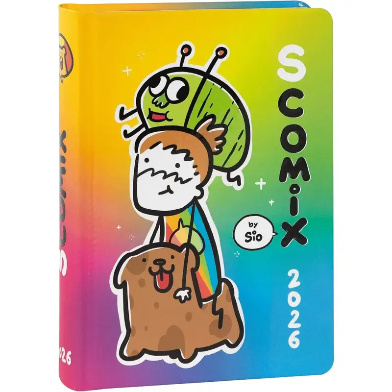 Diario Scuola 16 Mesi 2025/26 - COMIX Scottecs by Sio - Giornaliero Rainbow