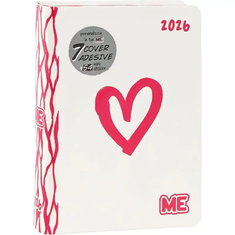 Diario scuola 16 Mesi 2025/26 - ME - Giornaliero Bianco