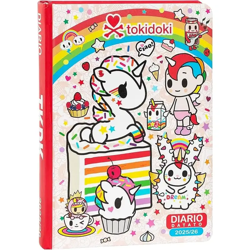 Diario scuola Tokidoki 2025/2026 rosso