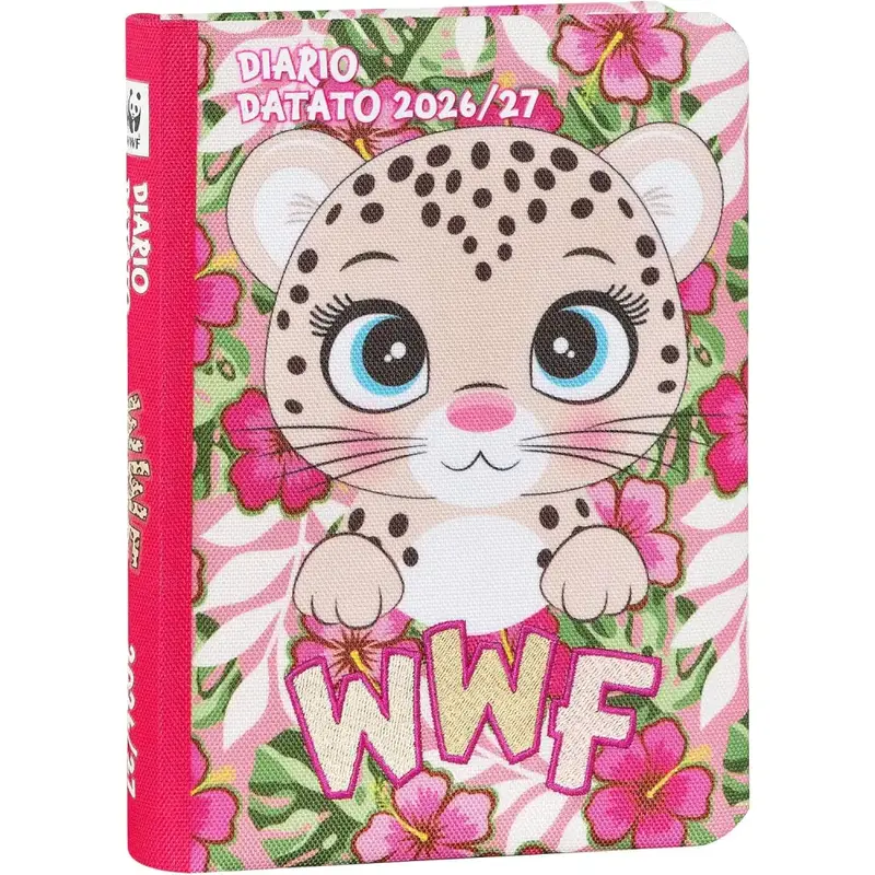 Diario Scuola WWF Ghepardo in Tessuto 12 Mesi 2026/2027