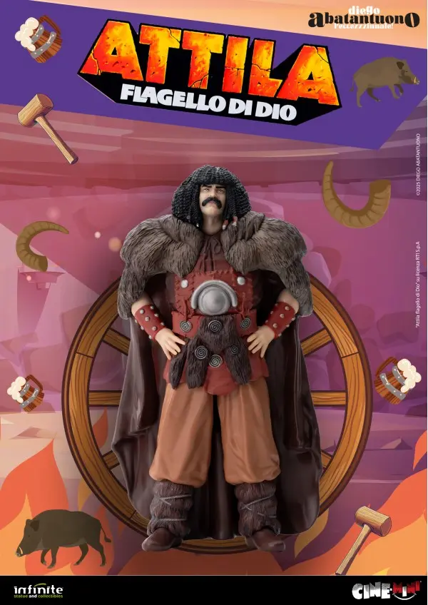 Diego Abatantuono Attila il Flagello di Dio Cine-Mini PVC 12,5 cm
