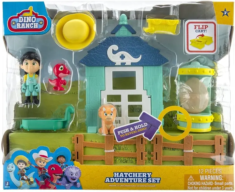 Dino Ranch playset Capanno delle Uova, Incubatoio con Luci