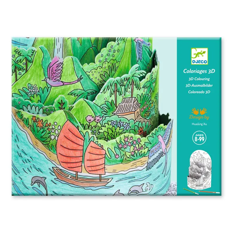Disegni Da Colorare 3D - In Cima Della Mia Isola