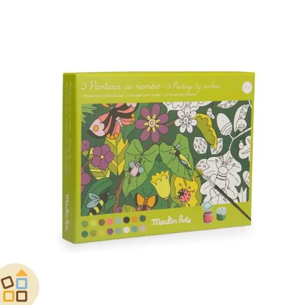 DISEGNI DA COLORARE CON I NUMERI, INSETTI