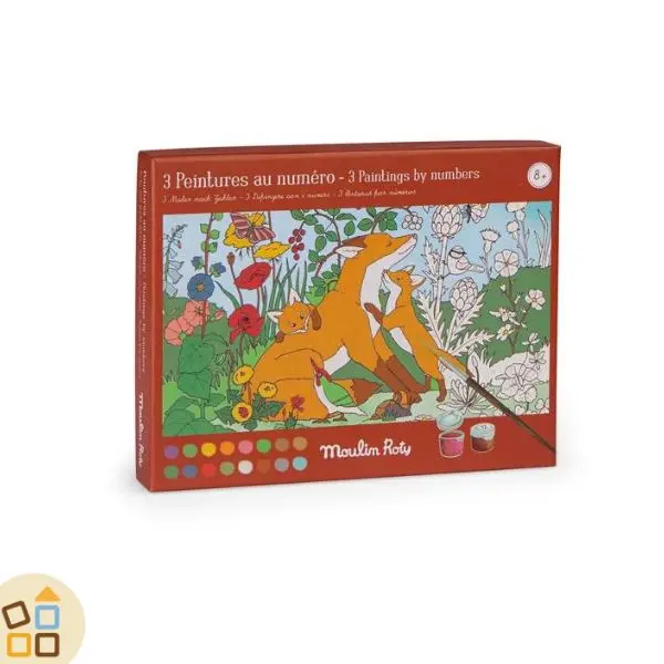 DISEGNI DA COLORARE CON I NUMERI, VOLPE
