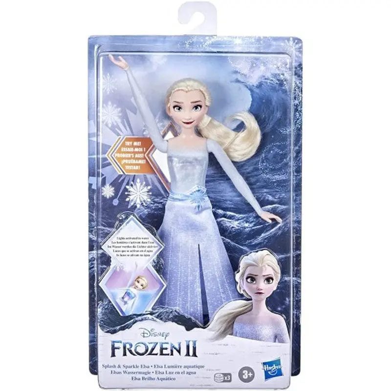Disney Frozen 2 splash and sparkle, Bambola Elsa Corpetto Luminoso