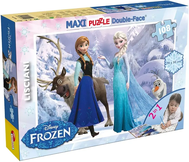 Disney Frozen Maxi Puzzle Colorabile 2in1 - 108 Pezzi