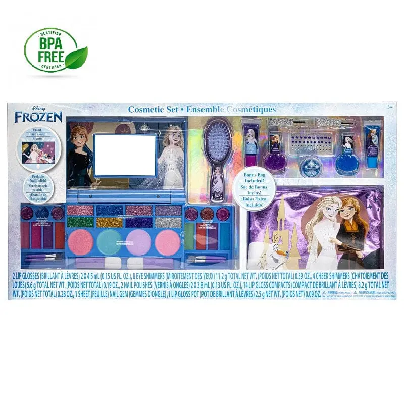 Disney Frozen Mega set Cosmetica per Bambine con Trousse e Borsetta Make Up