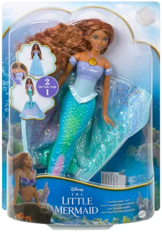 Disney la Sirenetta, Nuova Bambola Ariel trasformazione da Umana a Sirena