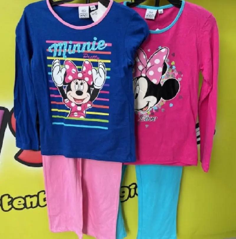 Disney Minnie Mouse Pigiama Manica Lunga in Cotone