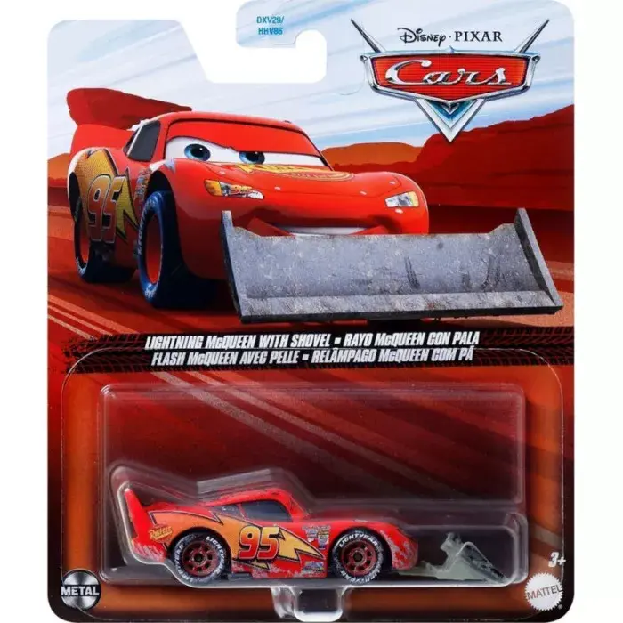 Disney Pixar Cars Lightning McQueen con Pala – Macchinina Die-Cast in Scala 1