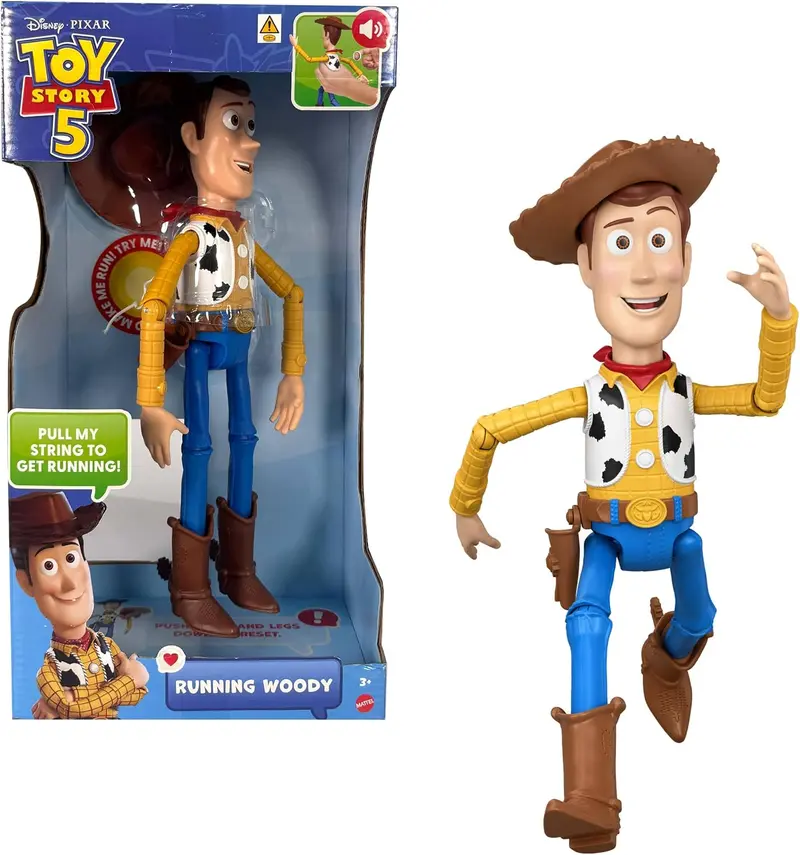 Disney Pixar Toy Story 5 - Corri Corri Woody Action Figure con frasi e suoni