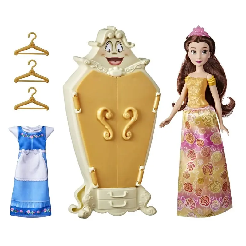 Disney Princess Belle, Bambola con Guardaroba e 2 Abiti