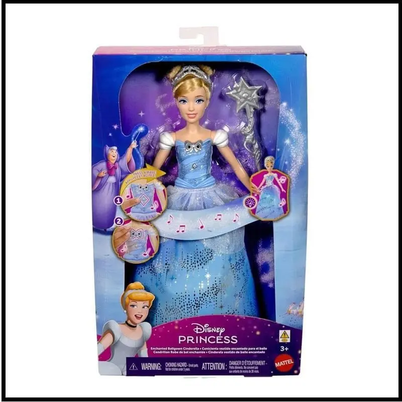 Disney Princess Cenerentola Ballo Incantato, Bambola con Luci e Suoni