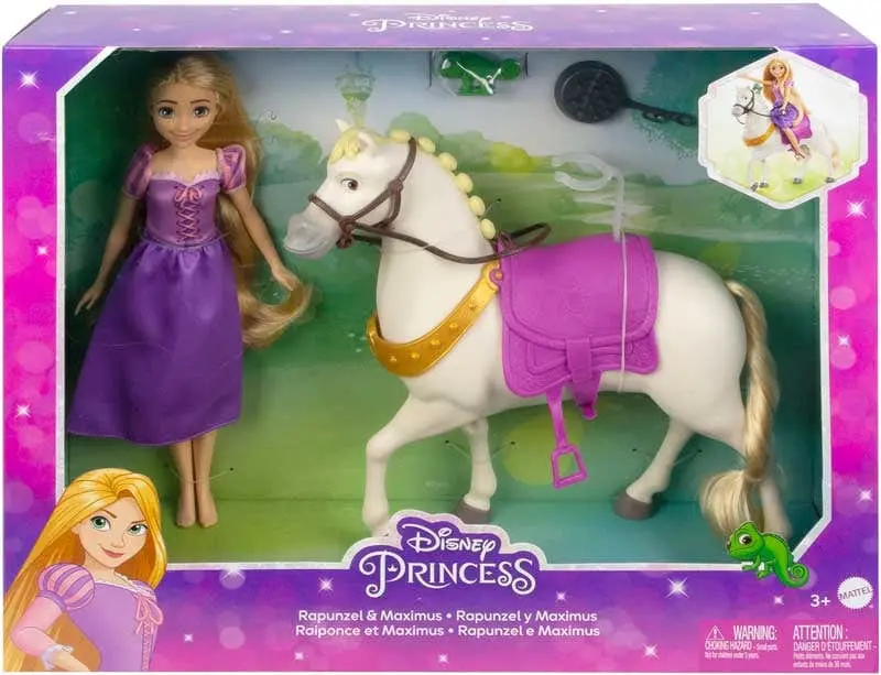 Disney Princess Rapunzel con Cavallo Maximus