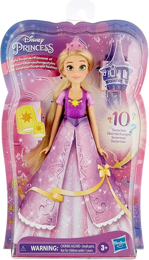 Disney Princess Surprise Rapunzel, Bambola Principessa con 10 Sorprese