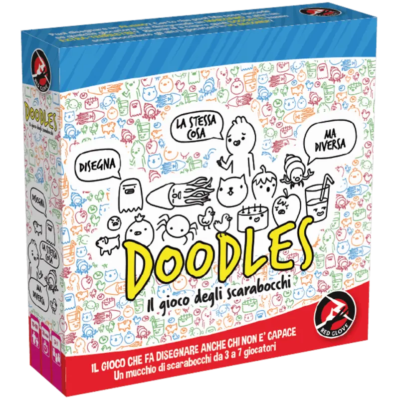 DOODLES in italiano RED GLOVE gioco di disegno PARTY GAME scarabocchi DISEGNARE età 10+