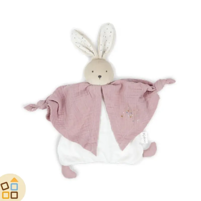 DOUDOU CONIGLIO ROSA cotone bio