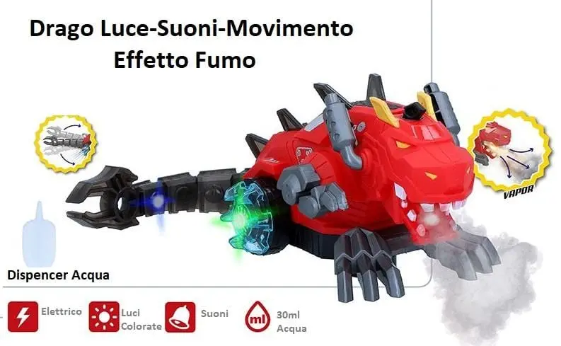 Drago Elettronico con Funzione Fumo