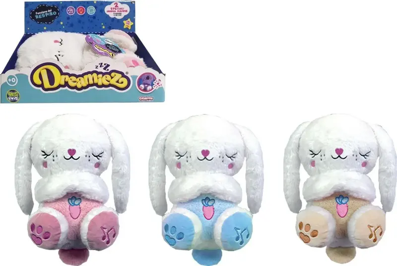 Dreamiez Amici della Nanna con Respiro Coniglietto Peluche Interattivo