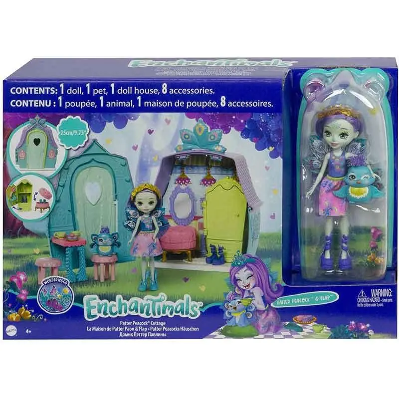 Enchantimals playset Cottage con Bambola e Accessori