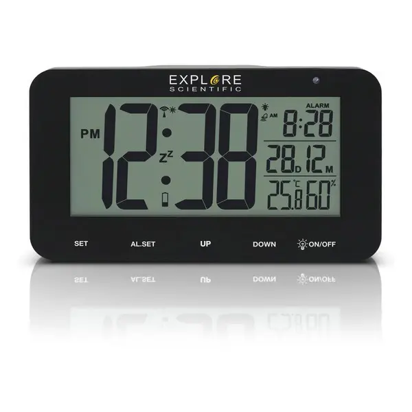 Explore Scientific RDC-1004 Sveglia LCD Nera
