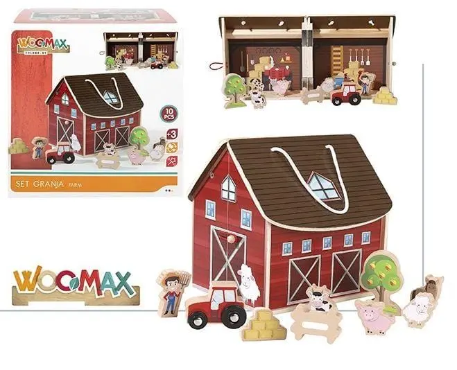 Fattoria in Legno | Playset Apribile con Accessori