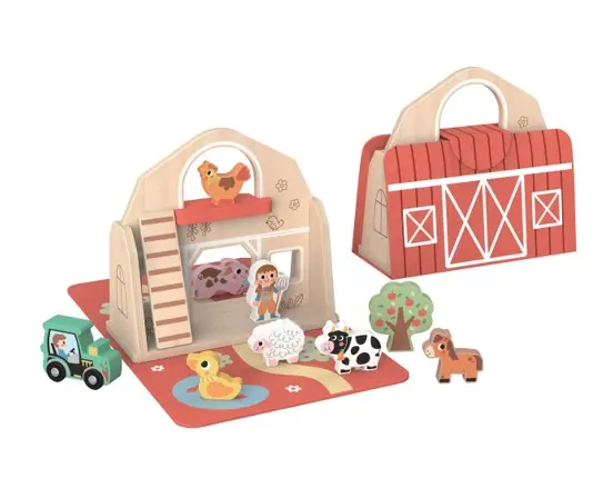 FATTORIA SET LEGNO TOOKY TOYS TP518