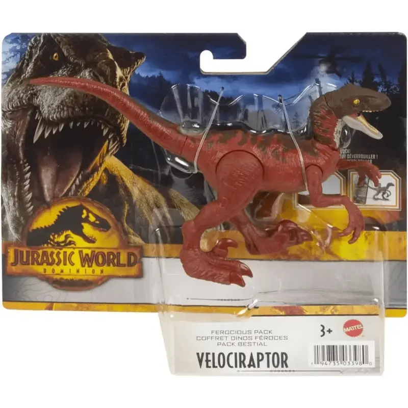 Ferocious Pack dinosauro Velociraptor Jurassic World