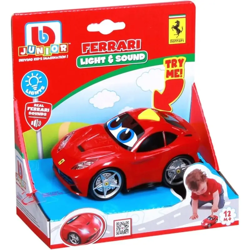 Ferrari Luci e Suoni, Macchina per Bambini +12 Mesi Burago Junior