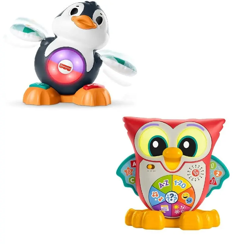 Fisher Price Animali Interattivi, Pino Pinguino e Carletto Gufetto