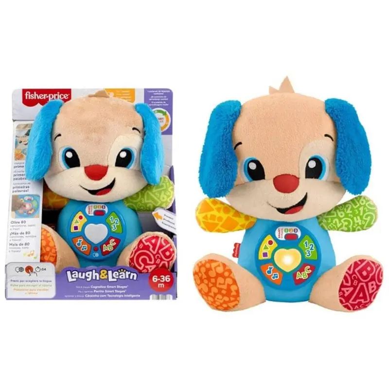 Fisher-Price Cagnolino Smart Stage, Peluche Interattivo Educativo 6-36 Mesi