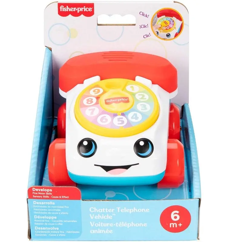 Fisher-Price Telefono Giocattolo con Ruote con suoni +6 Mesi