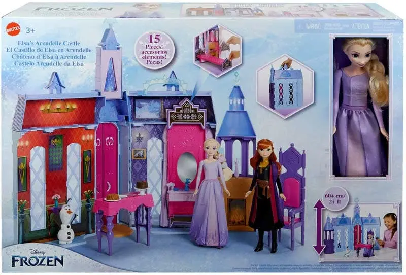 Frozen Castello Portatile di Arendelle, include nuova bambola Elsa