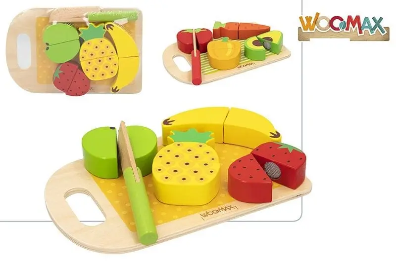 Frutta e Verdura Tagliata, Gioco Alimenti in Legno da Tagliare