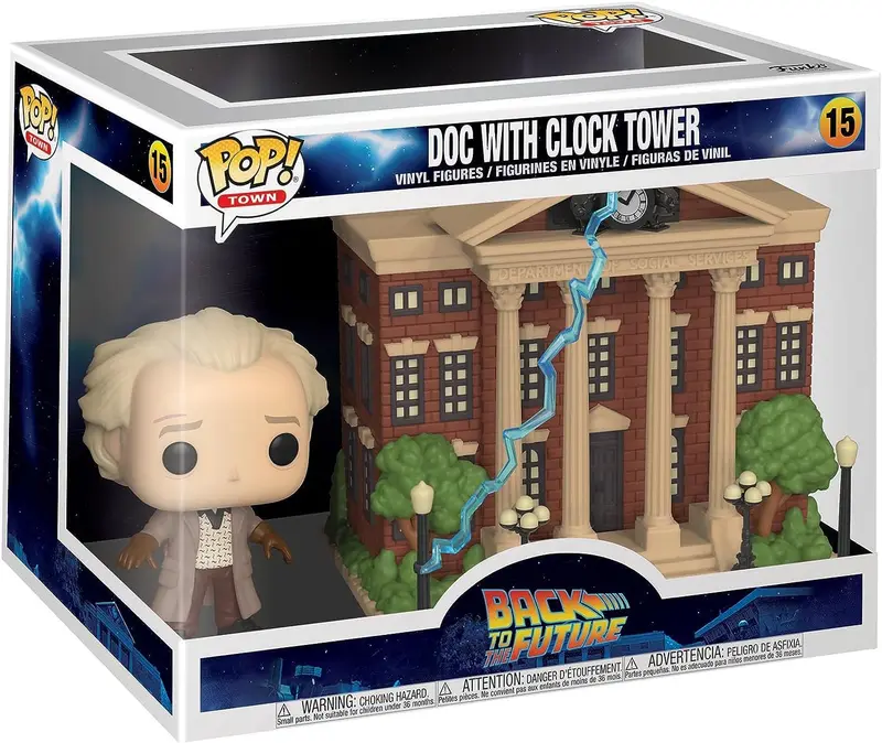Funko Pop Ritorno al Futuro Doc con Torre dell'Orologio