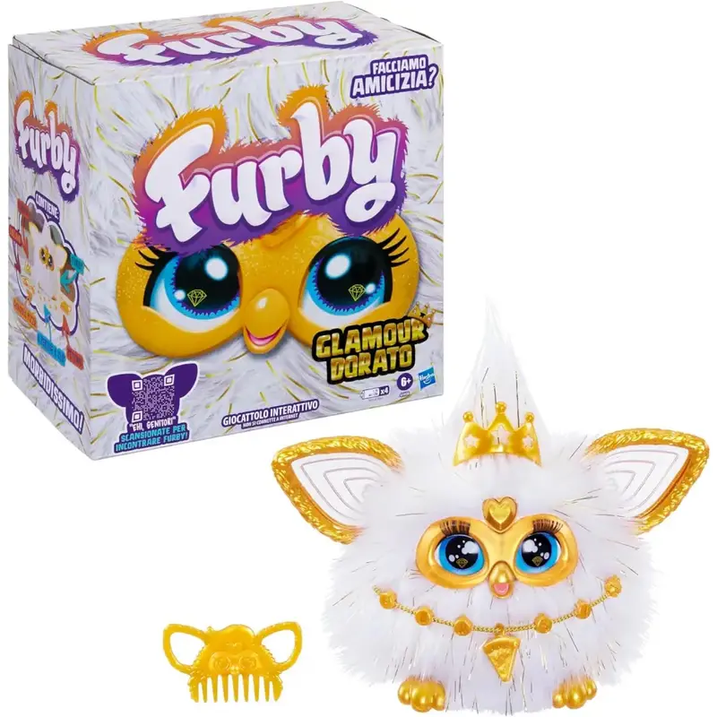 Furby Gold Glam Bianco Interattivo