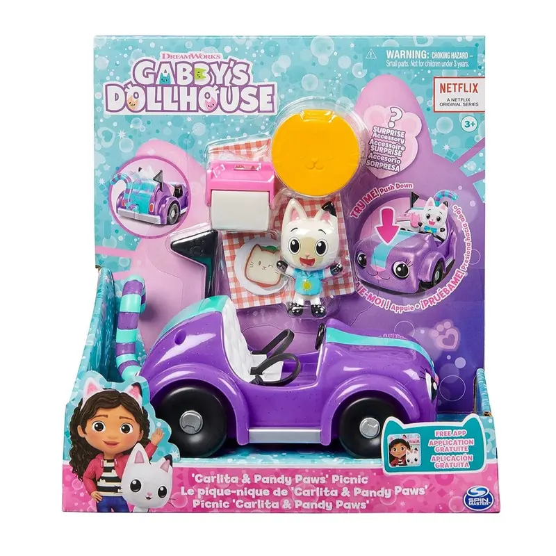Gabby Dollhouse La Macchina Di Carlita, Veicolo con personaggio