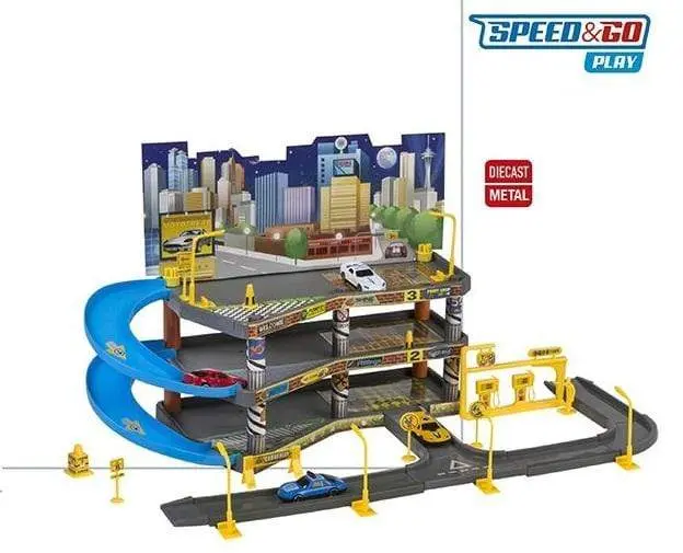 Garage a tre Livelli con Macchinine e Accessori