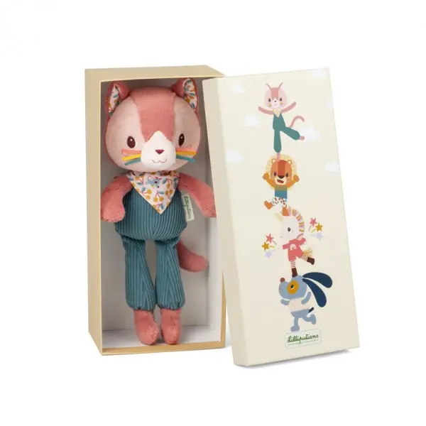 Gatto peluche coccolone Jeanne Lilliputiens 83626