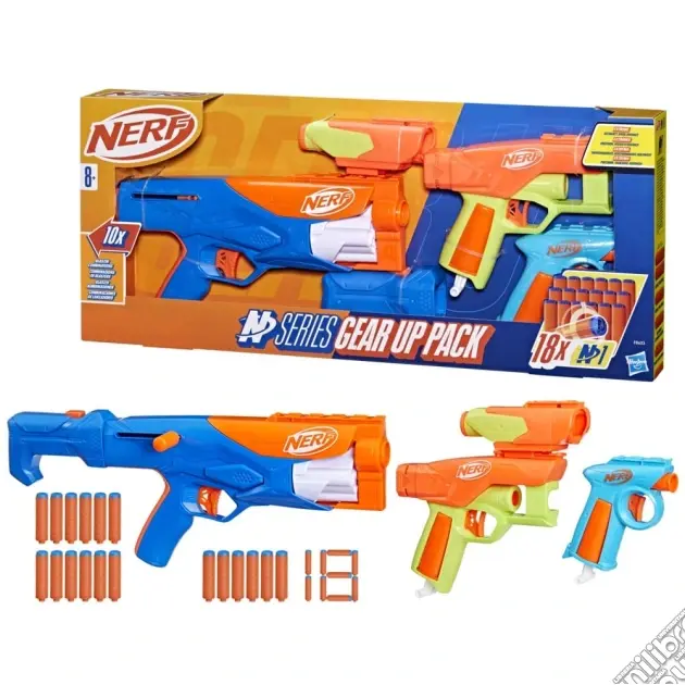 Gear Up Pack Confezione da 3 blaster 18 dardi N1 - Nerf